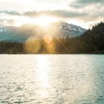 bright light mountains lakes