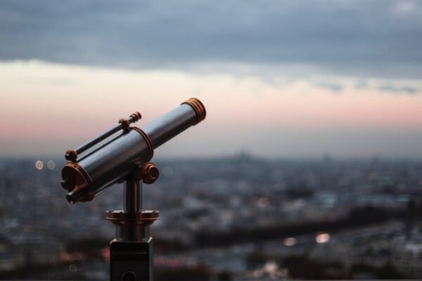 telescope over city
