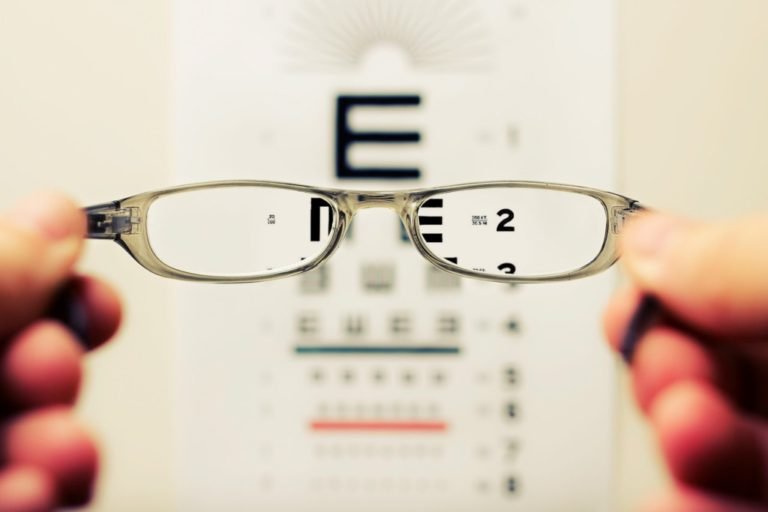 holding glasses for clarity