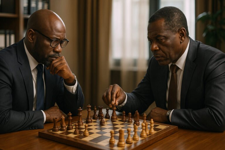 Image of two African titans locked in a game of chess